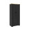 (Black) 2 Door 2 Drawer Wardrobe w/ Oak Top 8