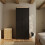 (Black) 2 Door 2 Drawer Wardrobe w/ Oak Top 2