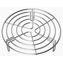 Grille vapeur ronde en acier inoxydable, dessous de plat pour casserole et support de refroidissement pour gâteaux, 23 x 5,5 cm