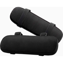 Lot de 2 coussins d'accoudoirs compatibles avec les chaises de bureau, coussins ergonomiques et doux pour les coudes, noirs