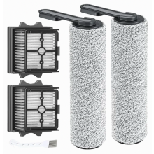 Ensemble de rechange comprenant une brosse rotative et un filtre HEPA pour aspirateur eau et poussière Floor One S5 Combo, 2 brosses et 2 fi