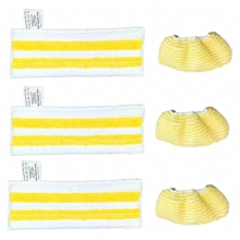 Ensemble de 6 chiffons en microfibre pour nettoyeur vapeur SC1 SC2 SC3 SC4 SC5, lingettes de rechange pour buses de sol