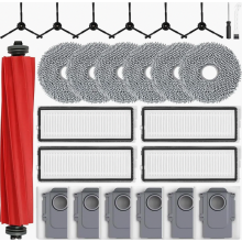 Kit d'accessoires de rechange de 25 pièces comprenant une brosse principale, des filtres HEPA, des sacs à poussière et des lingettes de nett