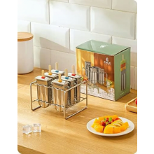 Moule à glace réutilisable en acier inoxydable avec support pour bâtonnets, lot de 6 moules ronds pour friandises glacées