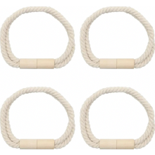 Lot de 4 embrasses magnétiques pour rideaux, couleur camel, pour la décoration intérieure.