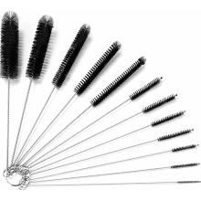 Ensemble de brosses de nettoyage pour machine à café, comprenant des brosses pour paille, tube à lait et bouteille fine, noires, pour une ut