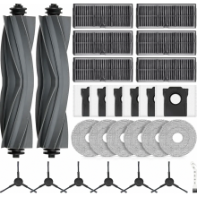 Kit d'accessoires pour aspirateur robot 27 pièces comprenant brosses, sacs à poussière, filtres et lingettes de nettoyage pour L10s Ultra Ge