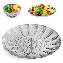 Panier vapeur en acier inoxydable pour autocuiseurs, extensible pour légumes et aliments, taille moyenne