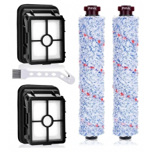 Ensemble de 5 pièces comprenant une brosse rotative, 2 filtres HEPA et une brosse de nettoyage, pour aspirateurs eau et poussière.
