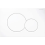White Dual Flush Actuator Plate for Concealed Cisterns, Wall Mounted Toilet Flush Button Panel 1
