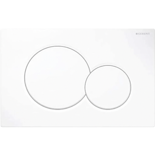 White Dual Flush Actuator Plate for Concealed Cisterns, Wall Mounted Toilet Flush Button Panel