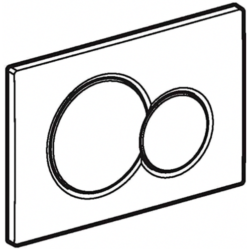 White Dual Flush Actuator Plate for Concealed Cisterns, Wall Mounted Toilet Flush Button Panel 1