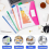 30 Pack A4 Document Wallets with 11 Holes, 5 Colours, Waterproof File Folders with Hook and Loop Closure 5