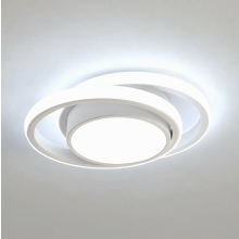 LED Ceiling Light, Round 32W 2500lm Modern Flush Mount Light for Hallway Bedroom Kitchen, Cool White 6000K, 28cm