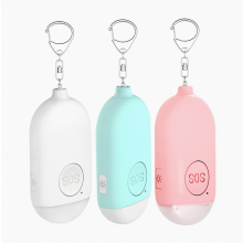 130 dB USB Rechargeable Personal Alarm with LED Torch, Waterproof Safety Keychain for Women, Kids, Seniors, Pink