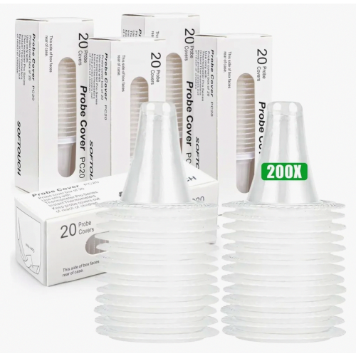 200 Pack Ear Thermometer Probe Covers, Disposable Replacement Protective Caps for Digital Ear Thermometers