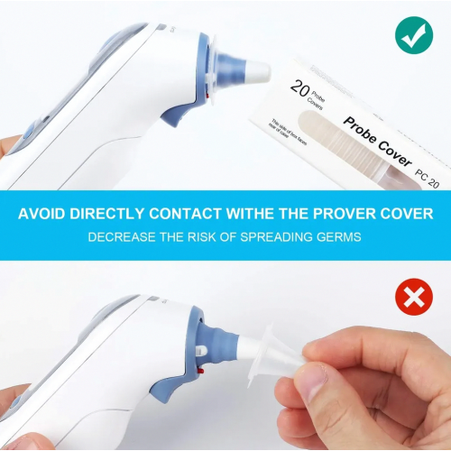 200 Pack Ear Thermometer Probe Covers, Disposable Replacement Protective Caps for Digital Ear Thermometers 1