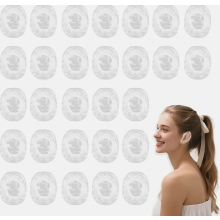 100 Pack Disposable Shower Ear Covers, Waterproof Transparent Ear Protectors for Hair Dye, Bath, Spa and Salon