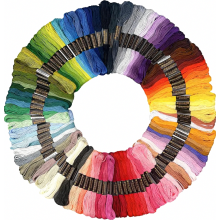 100 Colour Embroidery Floss Set, Friendship Bracelet String, Cross Stitch Thread, 5 m, Assorted Colours
