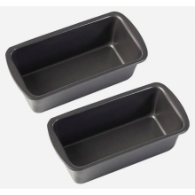 Set van 2 roestvrijstalen broodvormen van 19 x 9 x 6 cm, kleine antiaanbakbroodvormen voor ovens en airfryers.