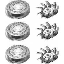 Cabeças de reposição para barbeador, lâminas de reposição à prova d'água para barbeadores elétricos masculinos, conjunto com 3 unidades