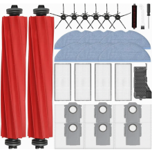 Kit d'accessoires pour aspirateur robot de 28 pièces : brosses principales, sacs à poussière, lingettes de nettoyage, filtres HEPA, brosses