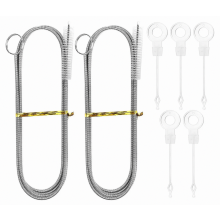 Set van 2 flexibele koelkastreinigingsborstels van 150 cm, lange nylon buisborstels voor het ontstoppen van afvoergaten.