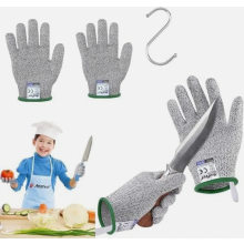 paar snijbestendige handschoenen voor kinderen van 10 tot 13 jaar, voedselveilige keukenhandschoenen, maat 6 XS