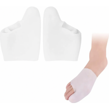 2 Pack Silicone Gel Toe Caps for Big Toes, Bunion Pain Relief, Blister, Corn and Callus Protection, White