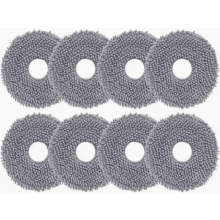 8 Pack Washable Replacement Mop Pads for Robot Vacuum Cleaners, Microfibre Cleaning Cloths for Hard Floors