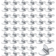 50 Pack L Shaped Shelf Support Pegs, Cabinet Shelf Brackets for Glass Shelves, Cupboards and Furniture