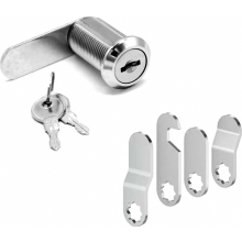 Cerradura para buzón con 4 llaves y 4 placas de cierre, cerradura de leva de 16 mm para buzones y puertas de armarios.
