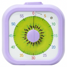 Minuteur visuel pour enfants, compte à rebours de 60 minutes pour bureau, salle de classe, bureau et cuisine, violet