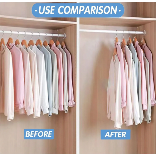 70 Pack Clothes Hanger Connector Hooks, Space Saving Wardrobe Cascade Hooks, Black and White 2
