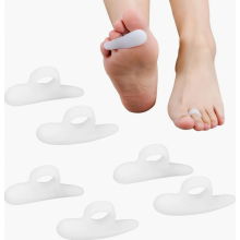 stuks teenrichters, teenkussentjes en teenscheiders voor gekrulde, gebogen of klauwtenen, wit