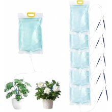5L Automatic Plant Watering Drip Bag Set, 3-Piece, Adjustable Flow, Dual Outlet Hose for Potted Plants