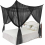 Large Fine Mesh Mosquito Net Canopy for Double and Single Beds, Square Insect Protection, White 1