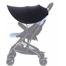 Universal Baby Stroller Sun Shade Canopy, 70 x 70 cm UV Protection Sun Sail, Black Outdoor Pram Cover