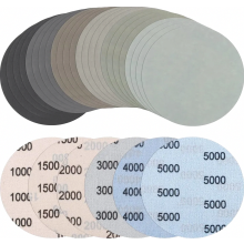 24 Pack 125mm Hook and Loop Sanding Discs, Grit 1000 to 5000, Holeless Wet and Dry Pads for Cars, Metal and Wood