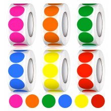3000 pastilles adhésives colorées, étiquettes rondes de 20 mm pour le codage couleur, le bricolage et le bureau