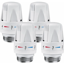Radiator Thermostat Heads, 4 Pack, M30 x 1.5 Thread, Heating Valve Controls for Home and Office