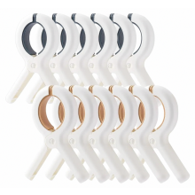 Set van 12 grote plastic handdoekclips voor ligstoelen, windbestendige strandstoelpinnen voor zwembad, wasgoed en reizen.