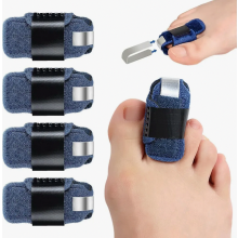 Zehenspreizer für Hammerzehen, 4er-Pack, blau, für Damen und Herren, zur Unterstützung von gekrümmten und gebrochenen Zehen