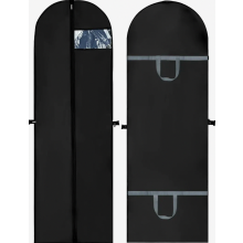 Lange kledingopbergzakken 180 x 60 cm, 2 stuks, opvouwbare PEVA-pakhoezen met rits, stofwerend