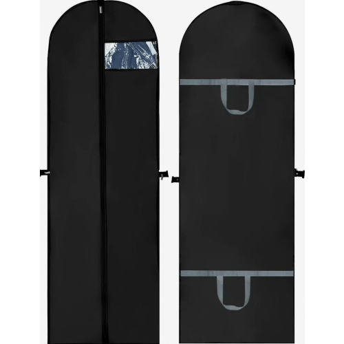 Long Garment Storage Bags 180 x 60 cm, 2 Pack, Foldable PEVA Suit Covers with Zips, Dustproof