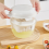 Herbruikbare yoghurtzeef met deksel (3000 ml), wei-scheider voor Griekse yoghurt en sojamelk. 1