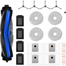 25-delige vervangingsonderdelenset voor de T50 Max Pro Omni Gen2 robotstofzuiger: borstels, stofzakken, filters en dweilpads.