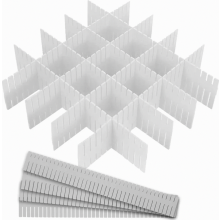 Ensemble de 4 séparateurs de tiroir extensibles et réglables, 46 x 7 cm, hauteur 7 cm