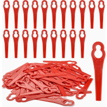 100 Pack Plastic Replacement Blades for Cordless Grass Trimmer, Lawn Strimmer Spare Knife Set