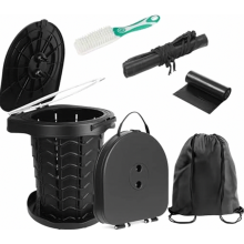 Toilettes de camping portables et pliables, toilettes de voyage à séparation sèche pour voiture, randonnée, pêche et festivals